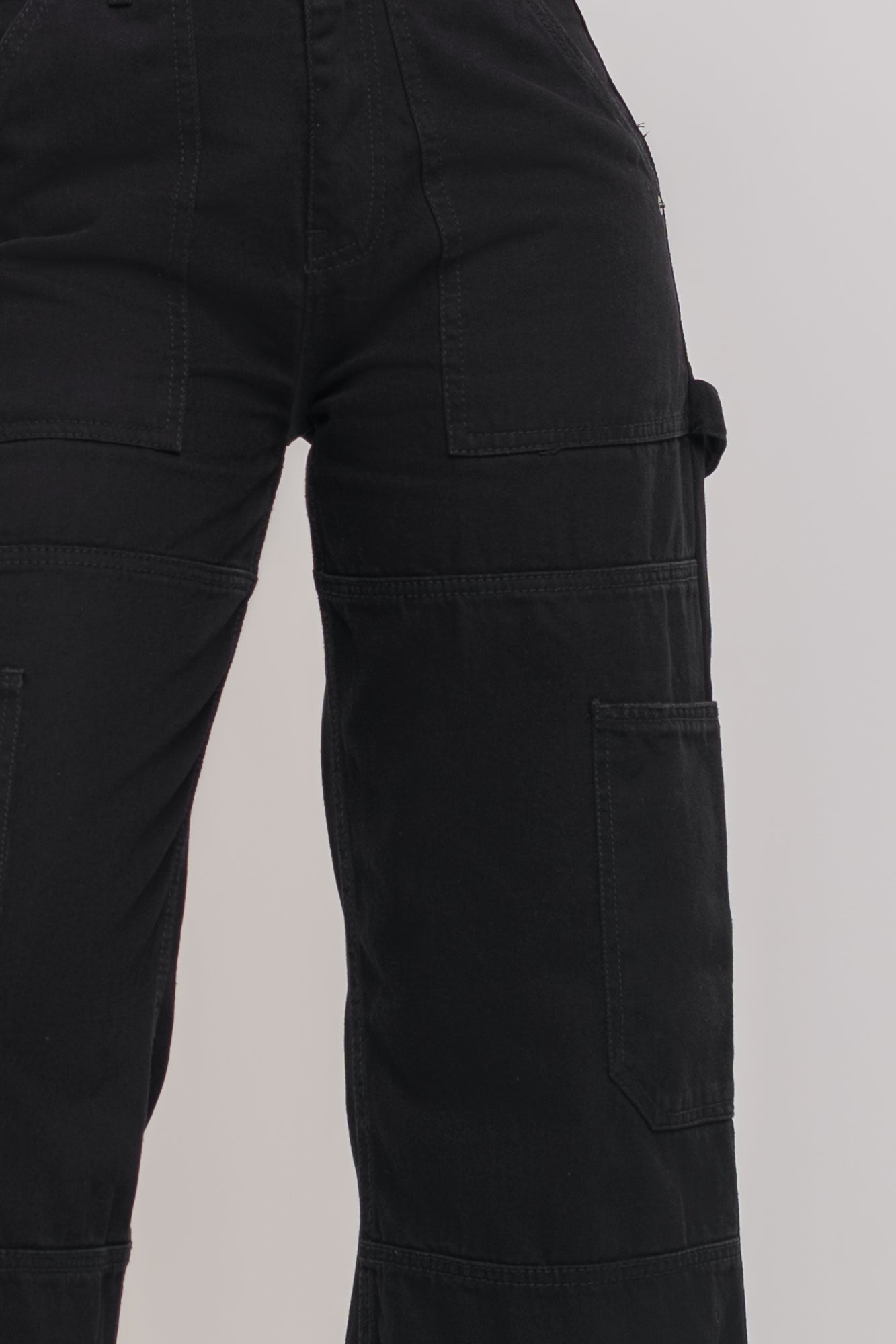 Black Parachute Cargo Trousers | New Look